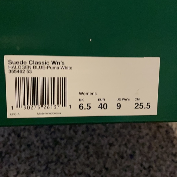 COPY - Puma Womens Suede Classic Shine Halogen Blue - Picture 2 of 2